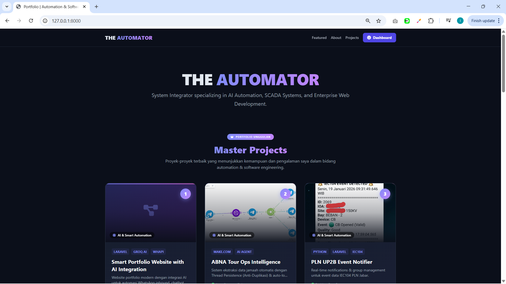Smart Web Portfolio and Website with AI Integration